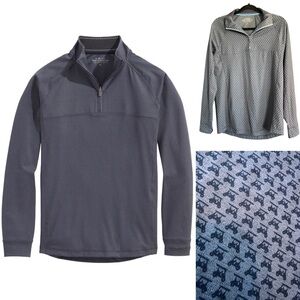 Vineyard Vines Men’s Palmetto aQuarter Zip Blue Golf Cart Pattern size Small